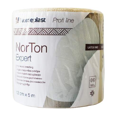 Бинт еластичний компресійний "НорТон Експерт" 12 cm x 5 m